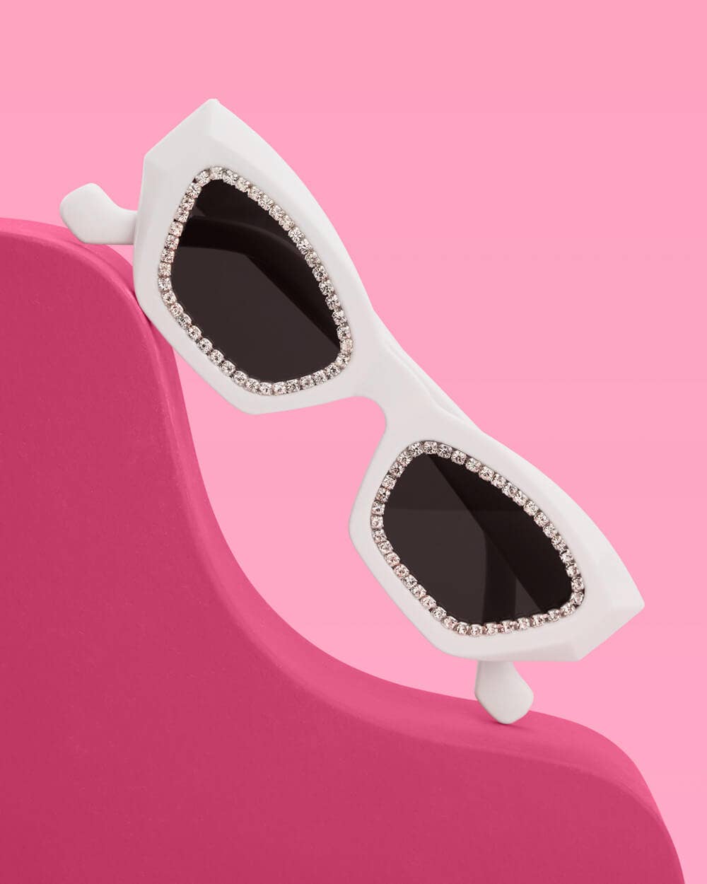 xo, Fetti - White Rhinestone Bride Sunglasses, Gift, Bday Accessory