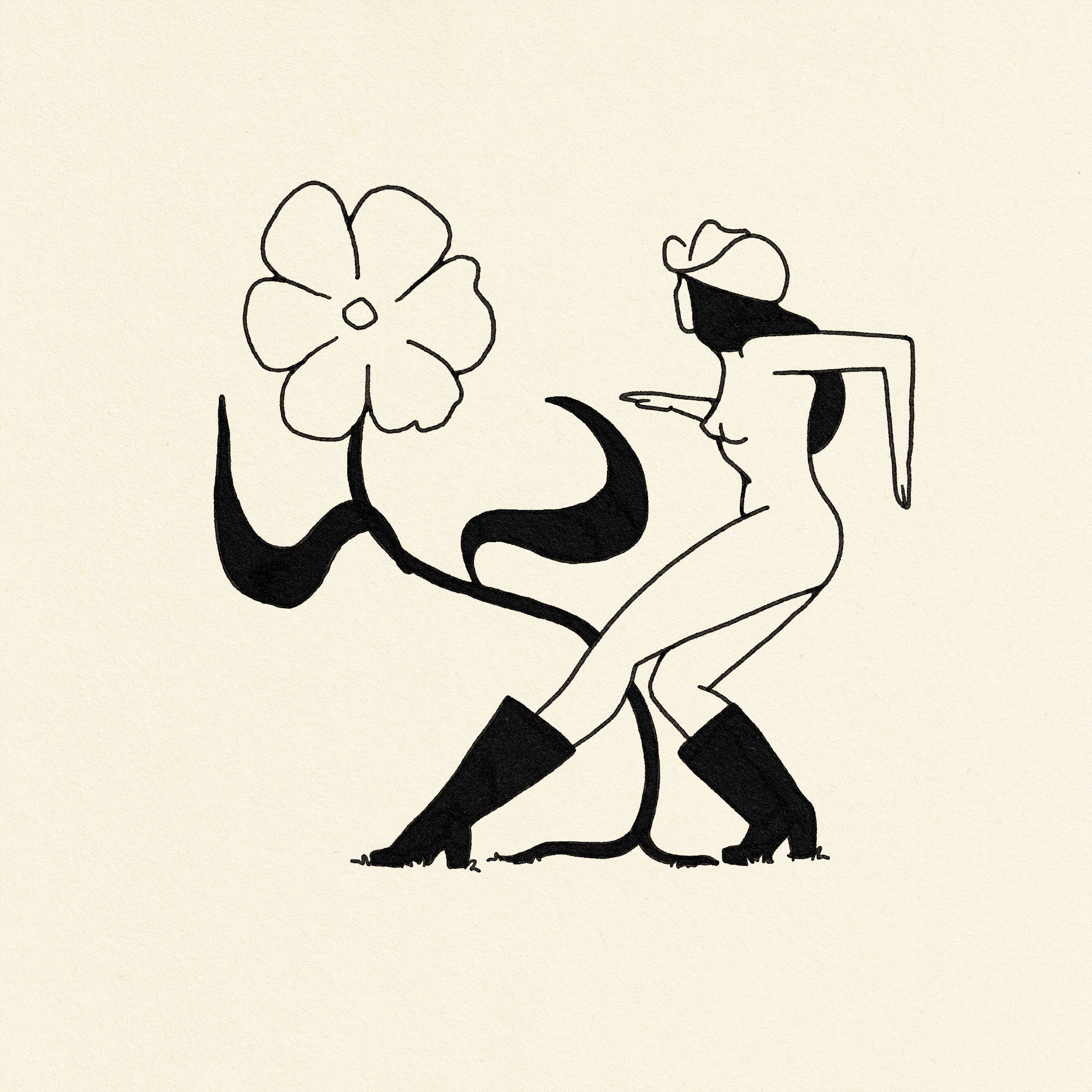 Tumbleweed Design Studio - Flower Dance – Cowgirl Western& Botanical Giclée Art Print