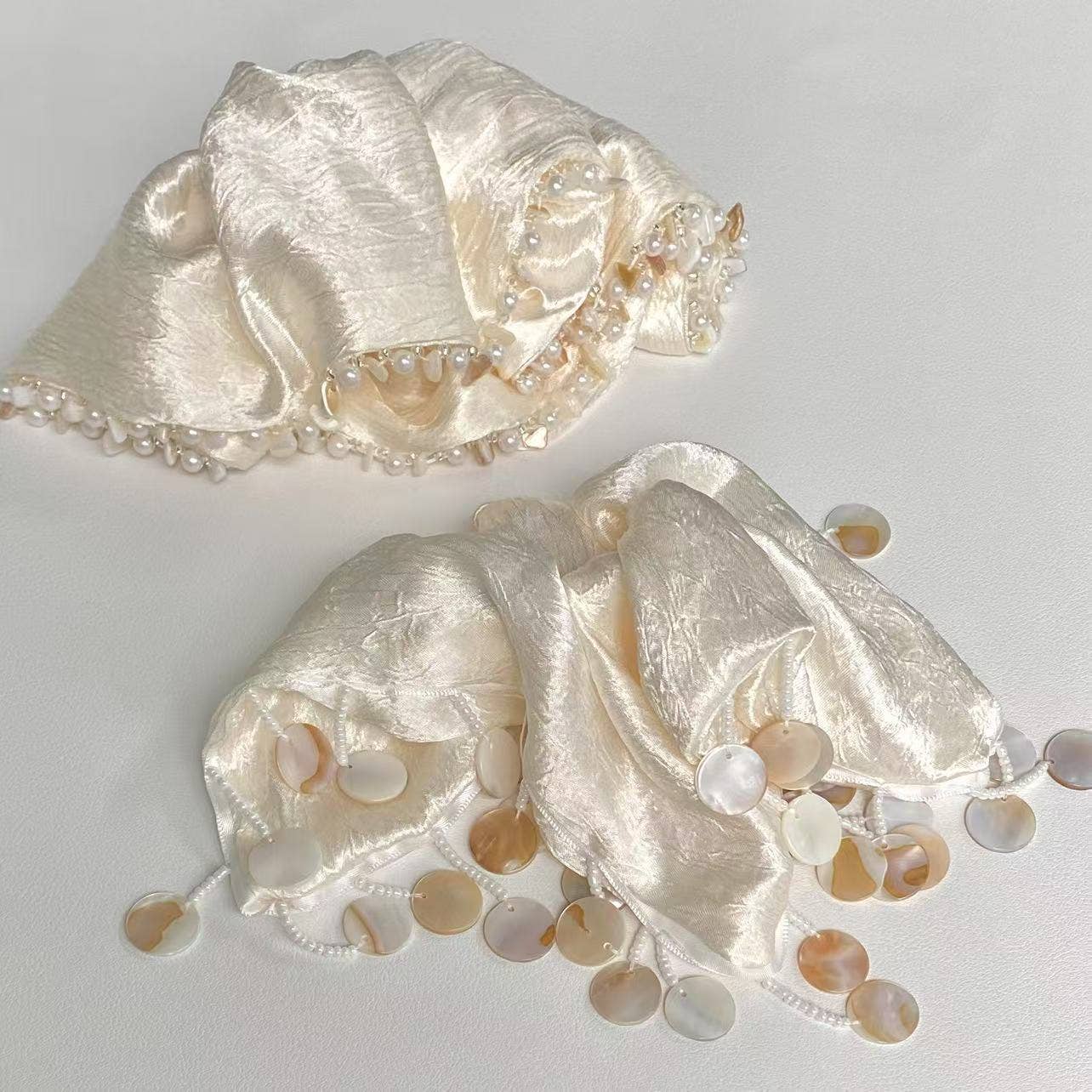 Dipped Shop - Pearl Shell Pendants Handmade Hair Tie