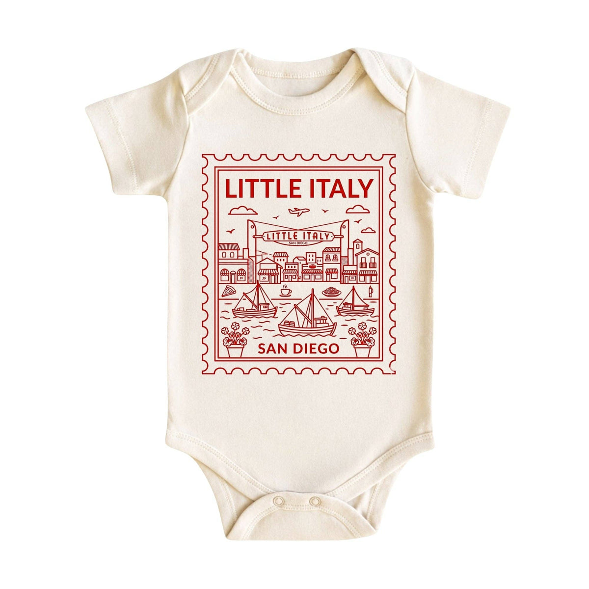 EnjoyMyDesign - Little Italy San Diego Kids T-Shirt – Local City Gift for Boys and Girls