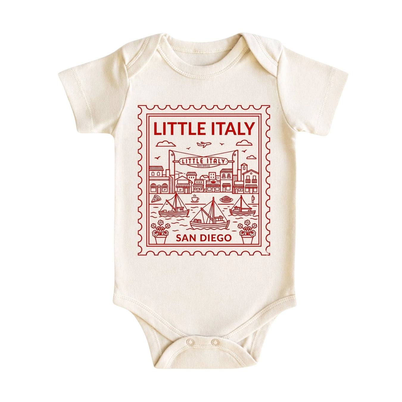Baby Vintage Postage Stamp Onesie