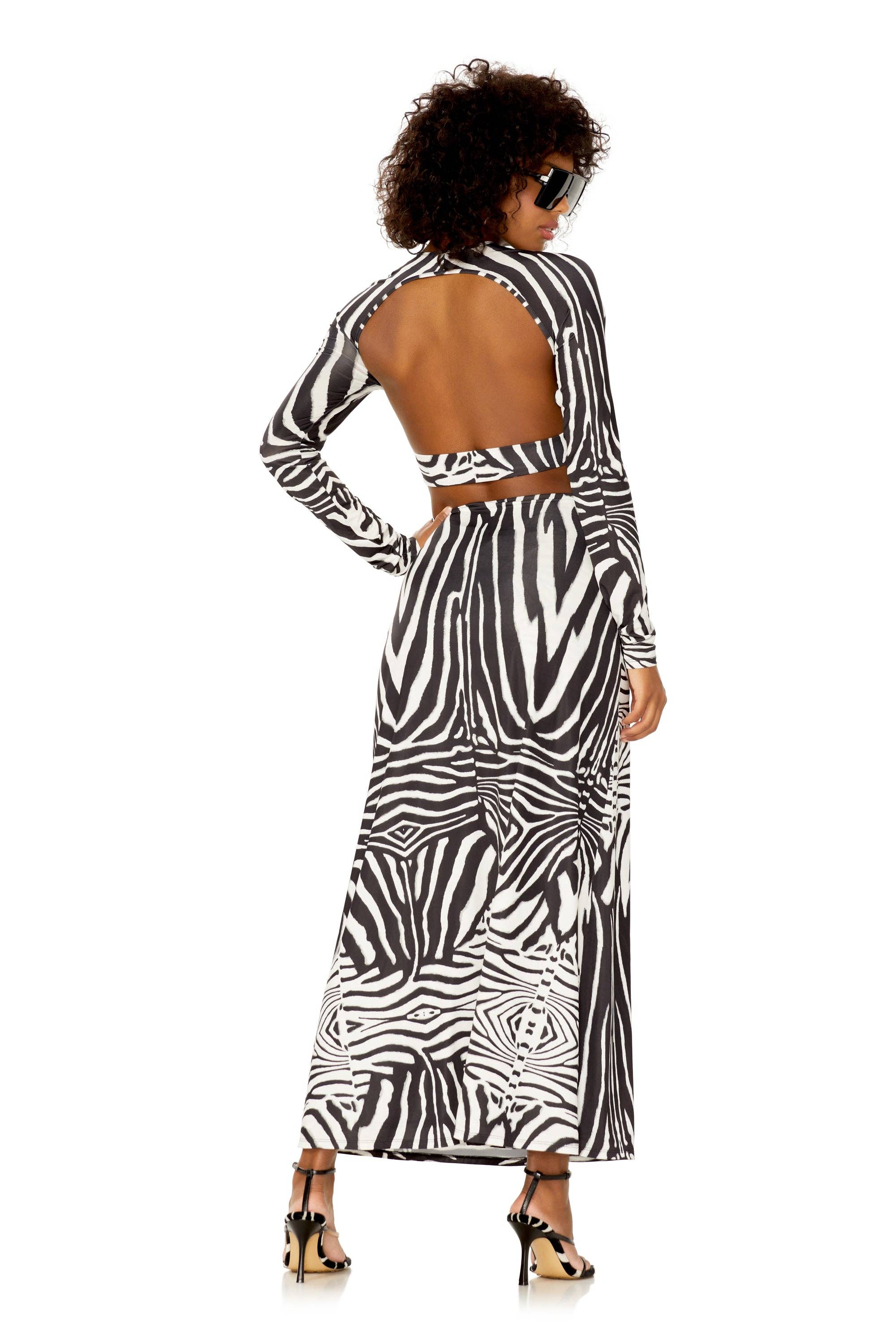 AFRM - Pania Cutout Dress - Blanc Zebra