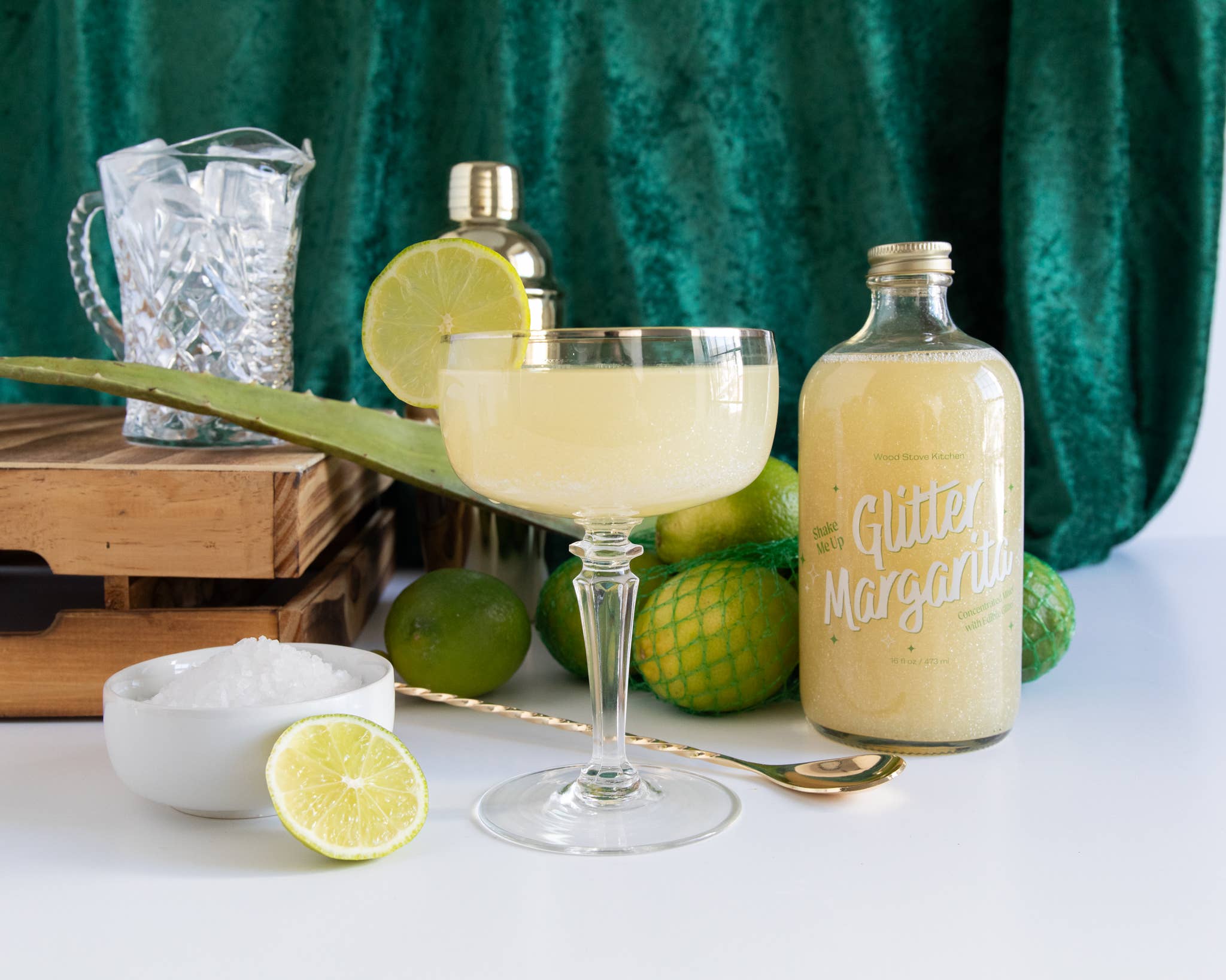 Wood Stove Kitchen - Glitter Margarita Mixer, 16 fl oz