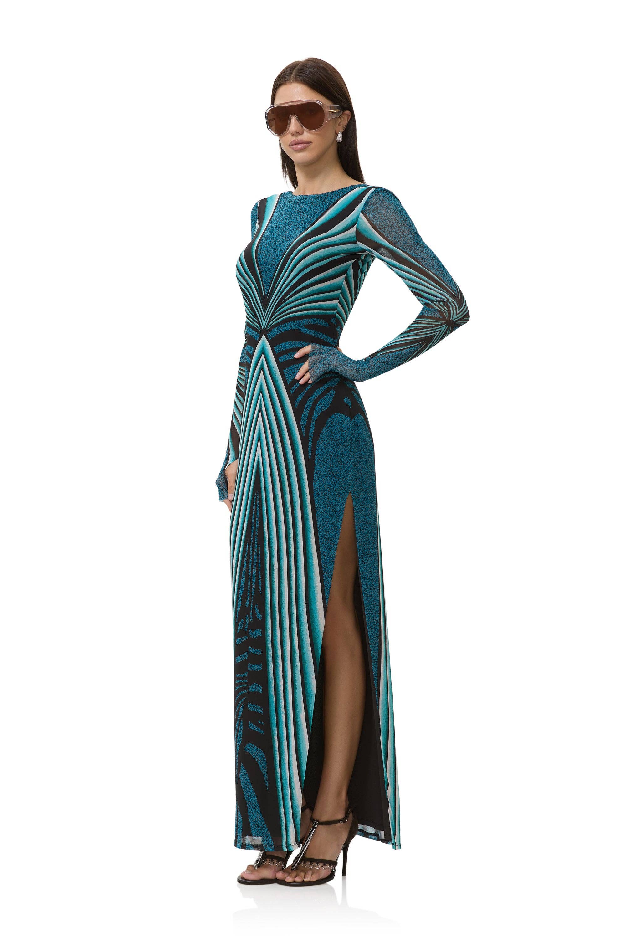 AFRM - Nettie Dress - Aqua Animal