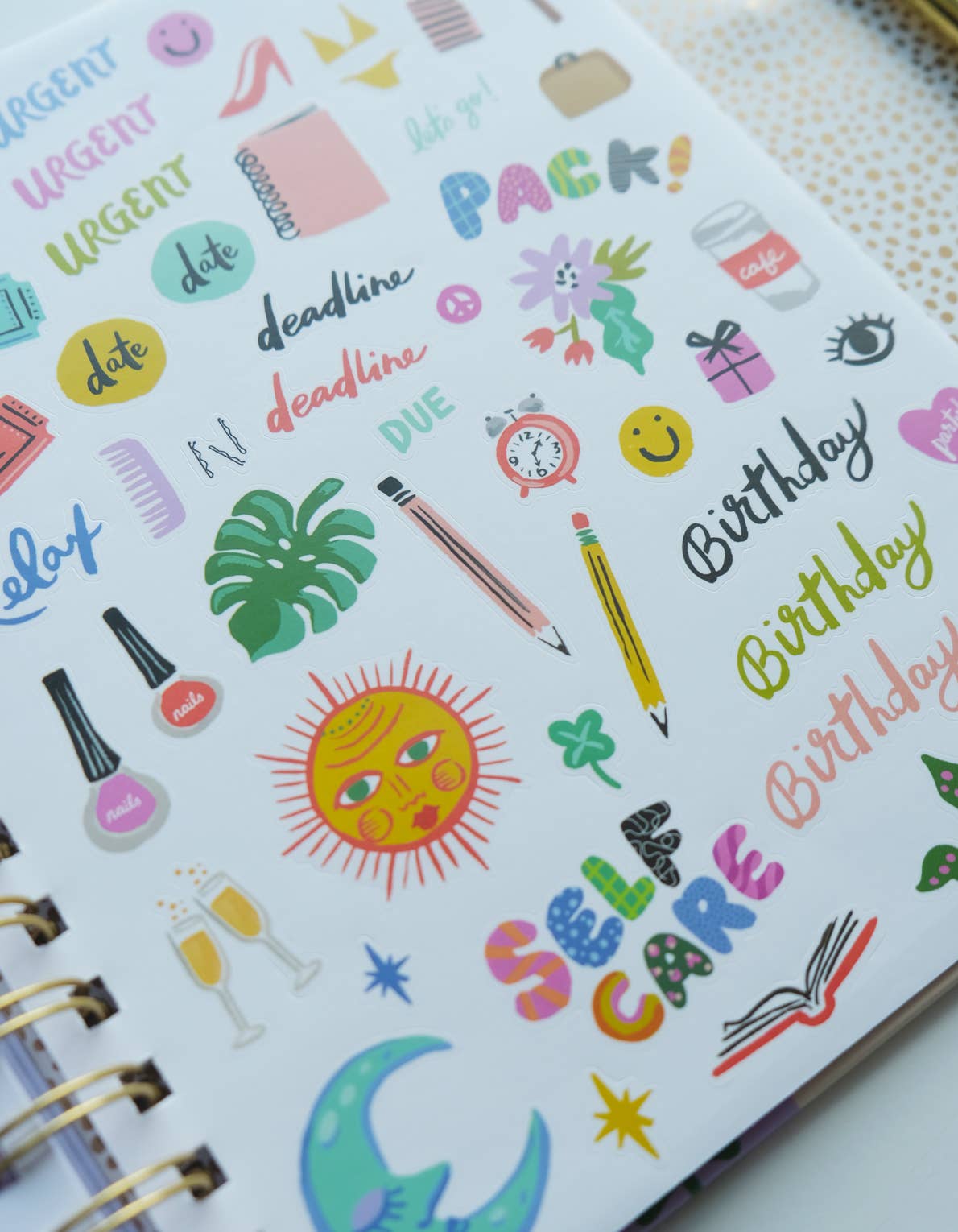 Idlewild Co. - 2026 Hardcover Planner, Magenta Squiggle