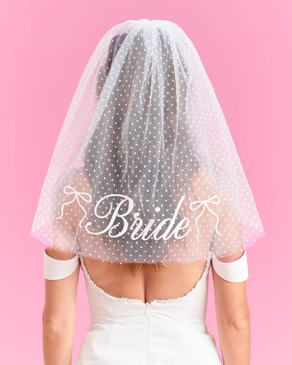 xo, Fetti - Dotted Tulle Bride Veil | bachelorette, bridal, white