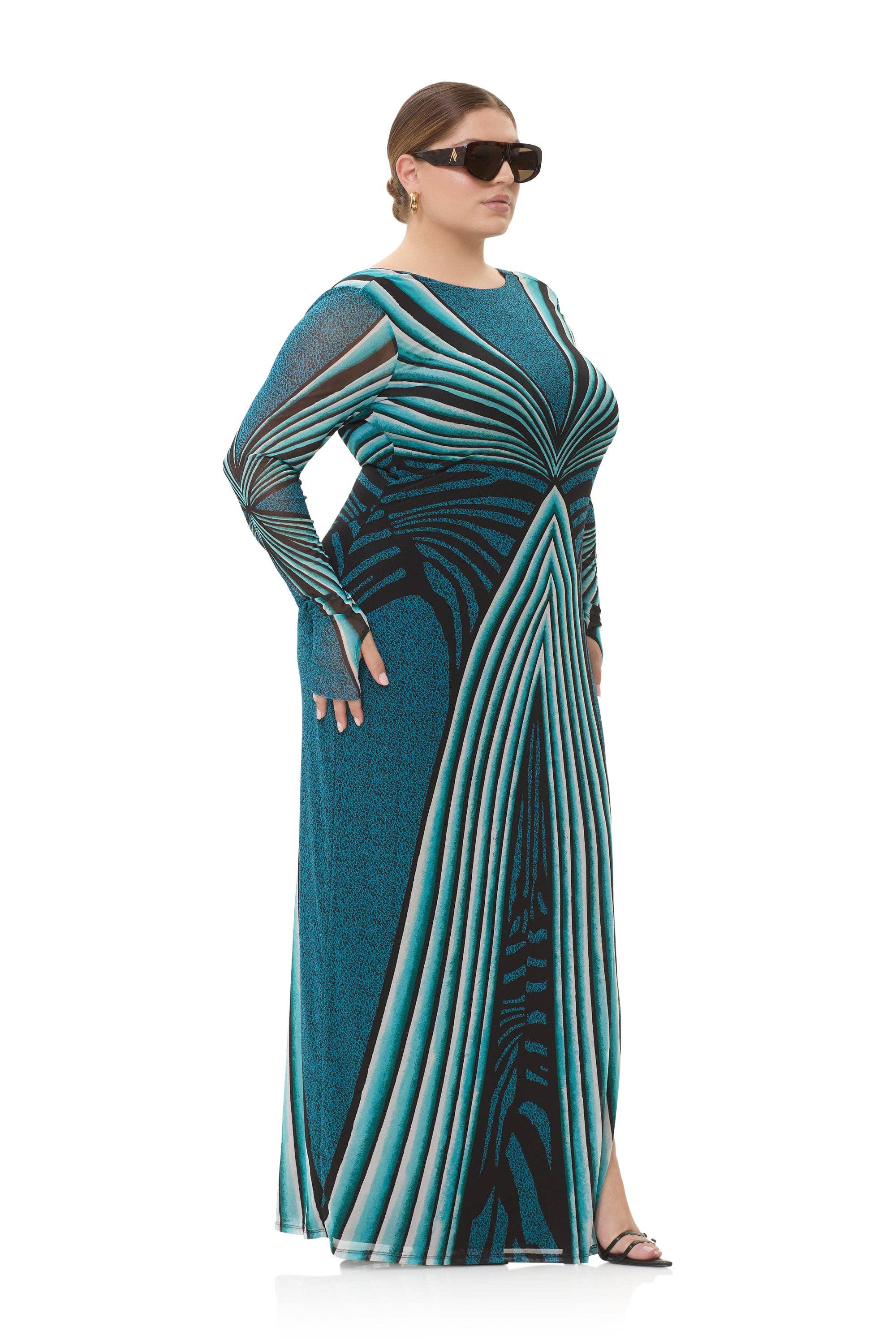 AFRM - Nettie Dress - Aqua Animal