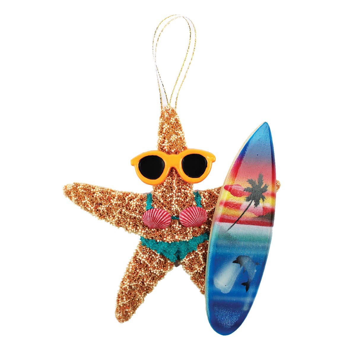California Seashell Company - Surfer Girl Sugar Starfish Ornament