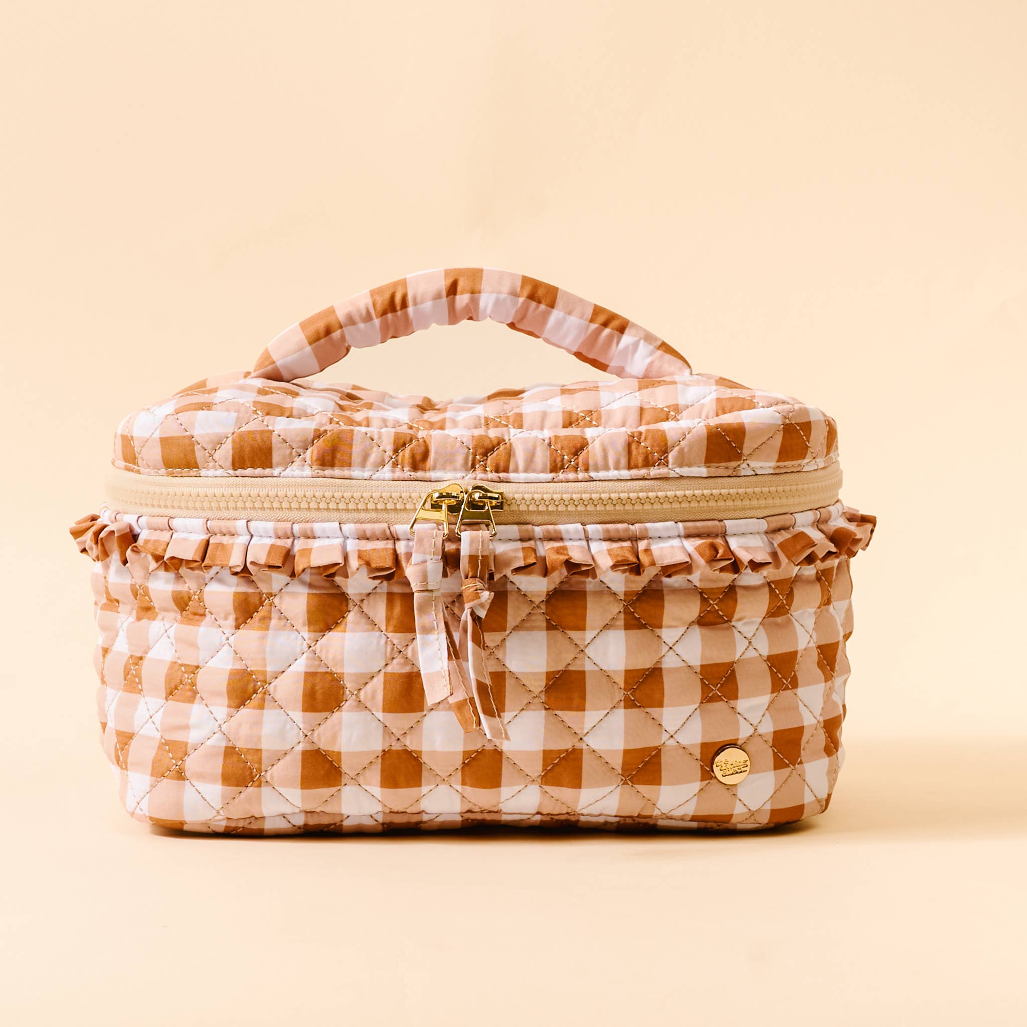 The Darling Effect - Glam & Go Quilted Cosmetic Bag-Maple Gingham