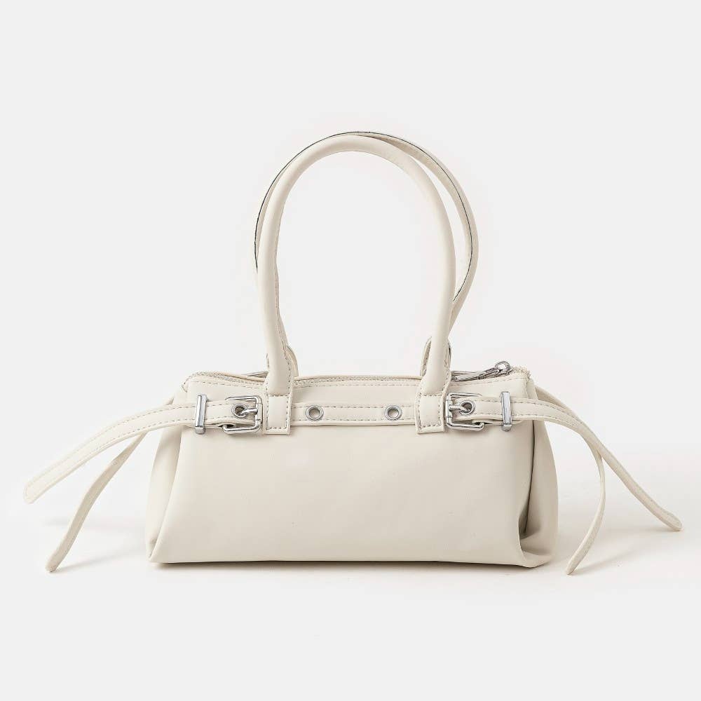 Leather Belt Decor Hand Bag