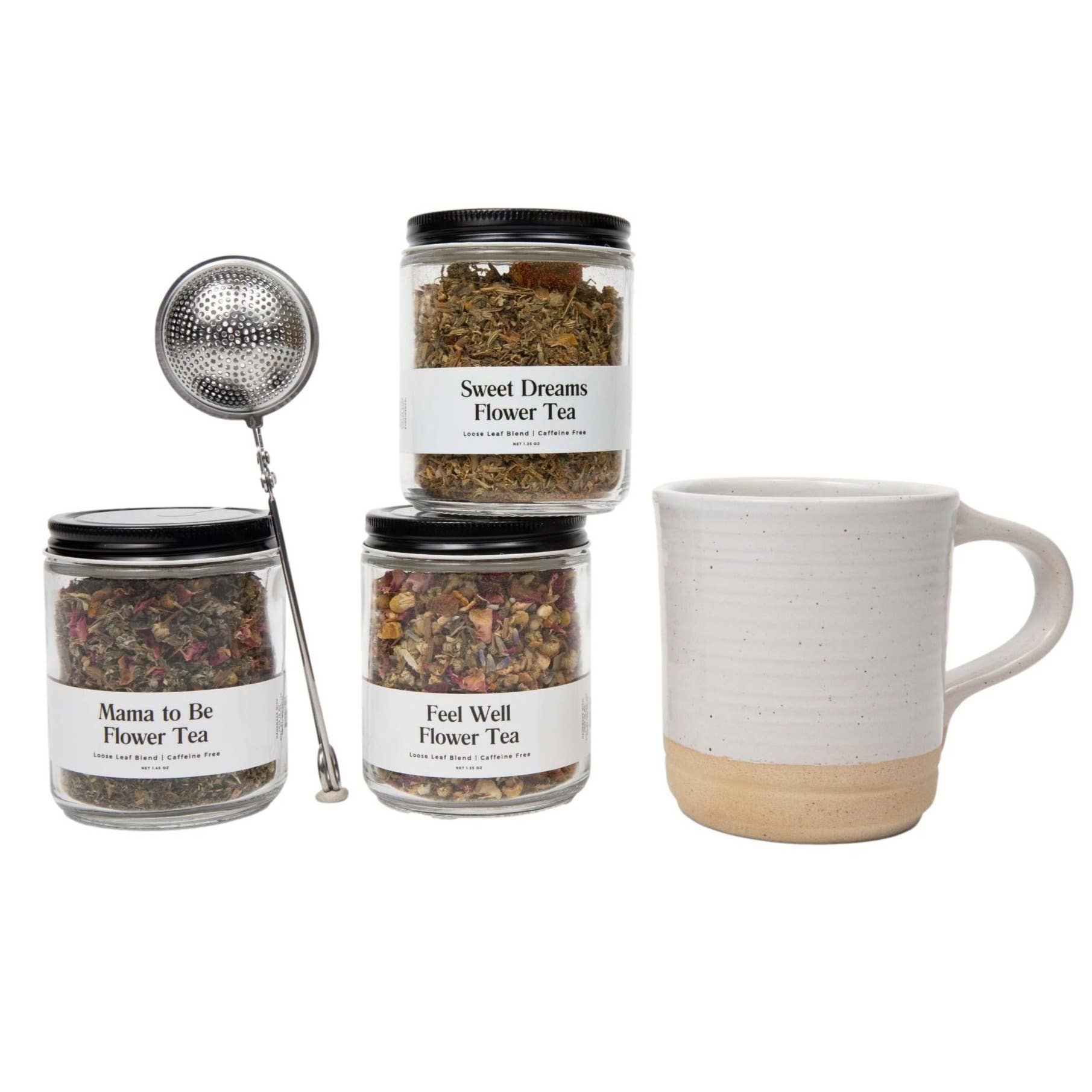 Giften Market - Mama To Be Flower Tea - Loose Leaf Tea in Glass Jar - 1.45oz