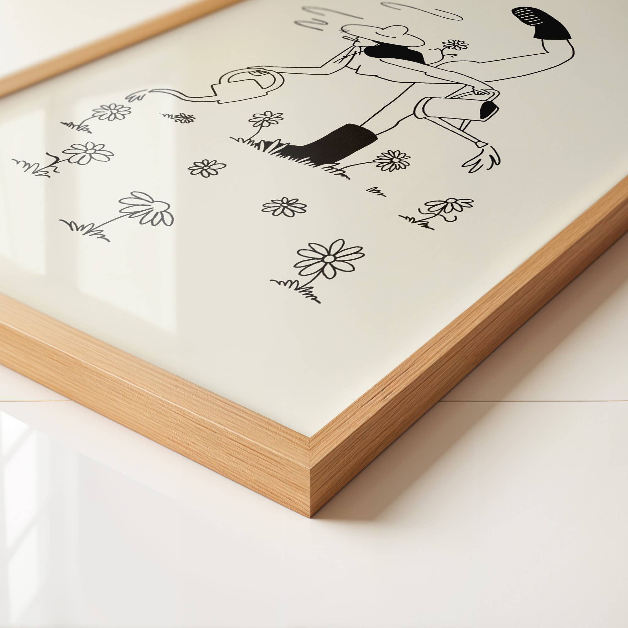 Tumbleweed Design Studio - Gardening Minimal Retro Wall Art Print Vintage Home Decor