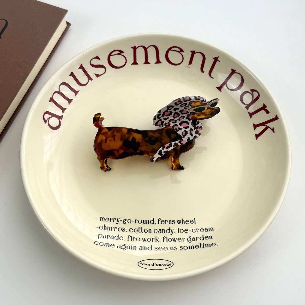 SoapElenGlen - Whimsical Dachshund in Outfits Hair Claws