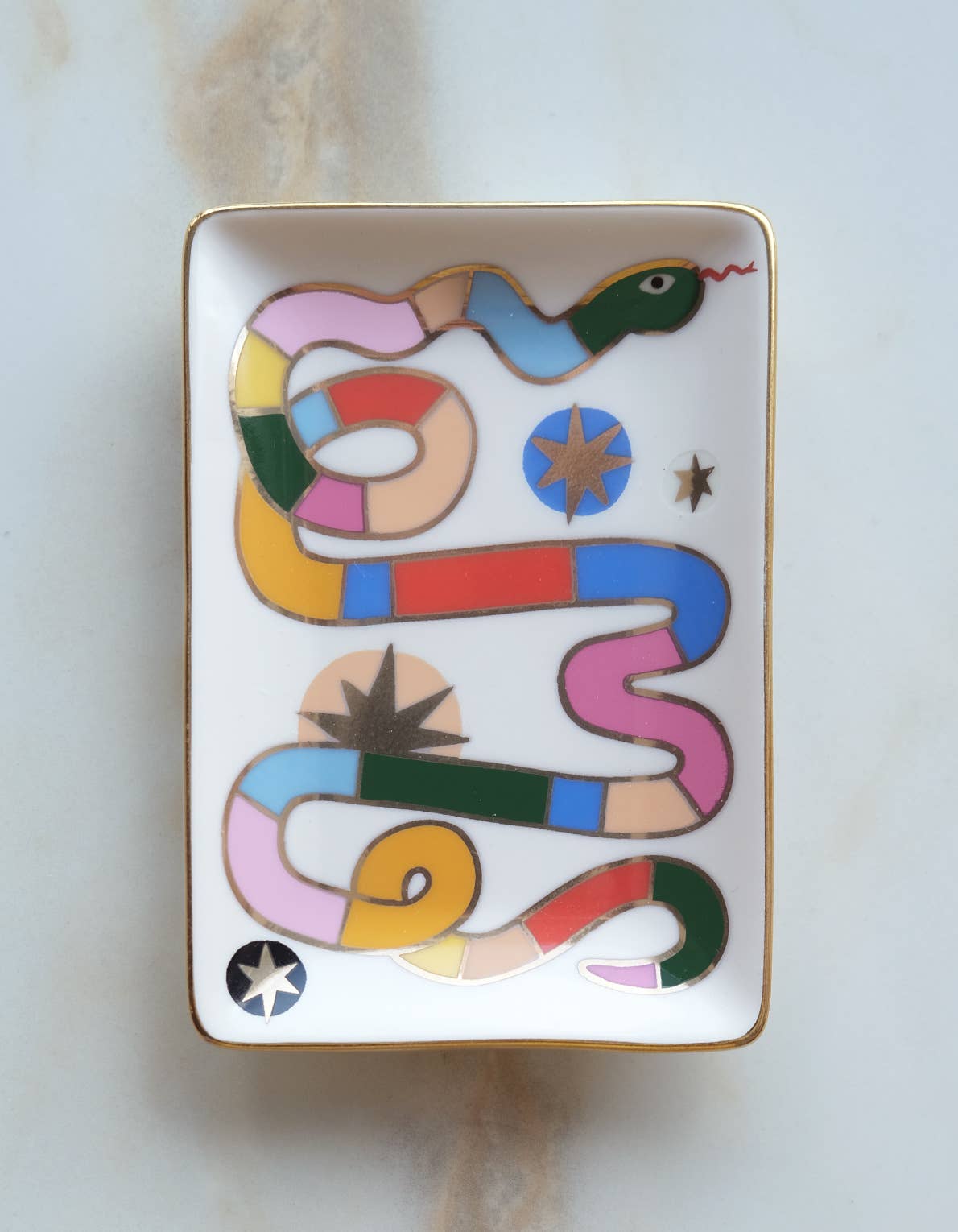 Idlewild Co. - Porcelain Trinket Dish | Rainbow Snake