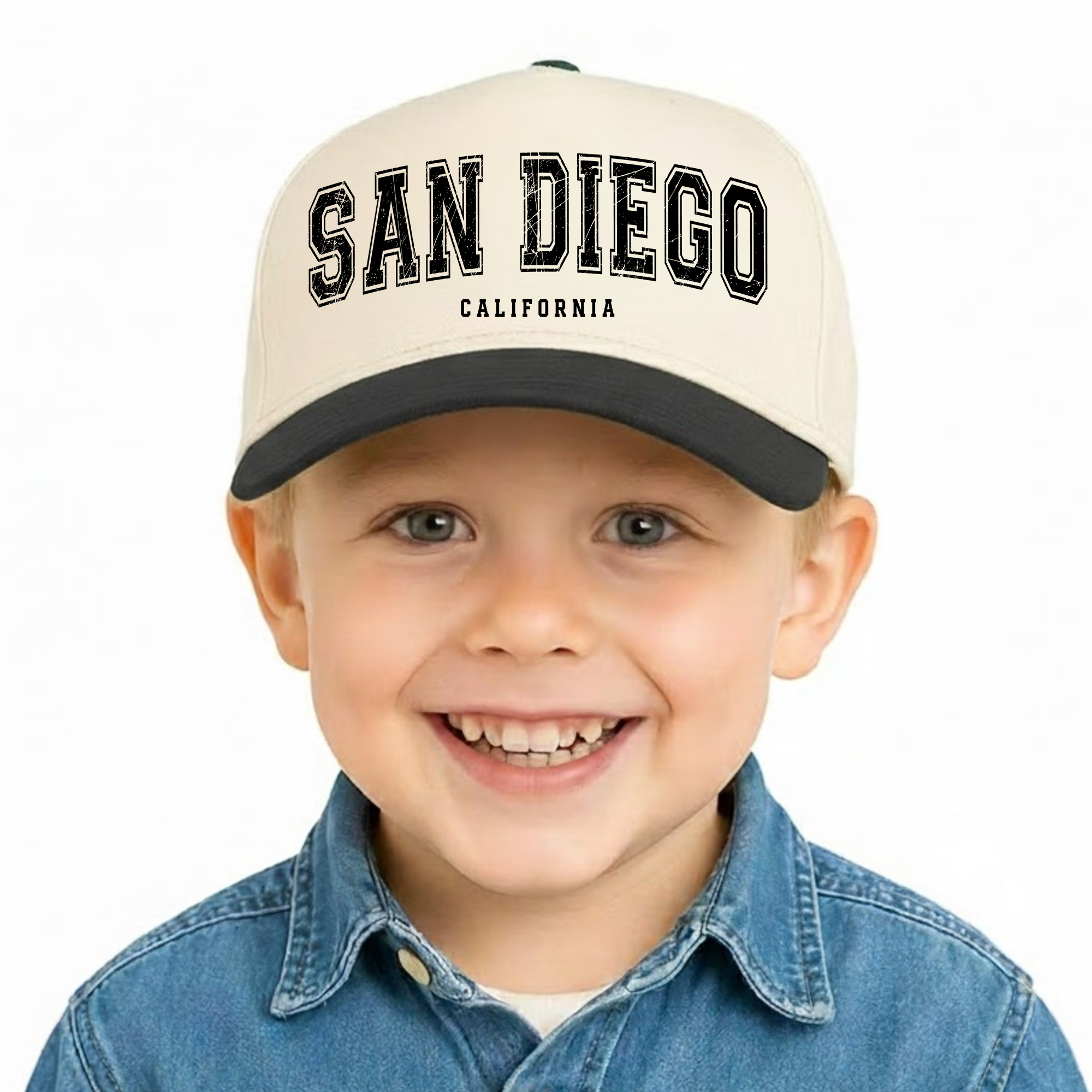 EnjoyMyDesign - San Diego California Kids Trucker Hat