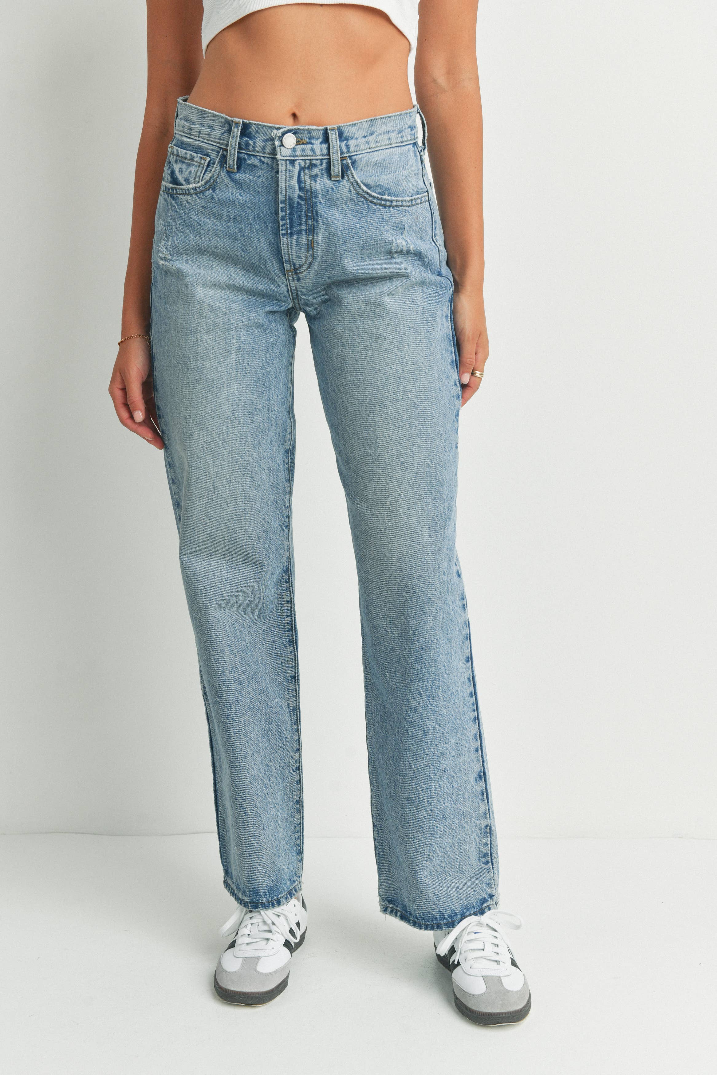 JUST BLACK DENIM MED - Relaxed Straight