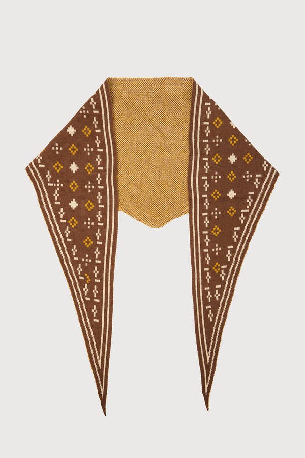 SAACHI - Foulard Knit Triangle Scarf