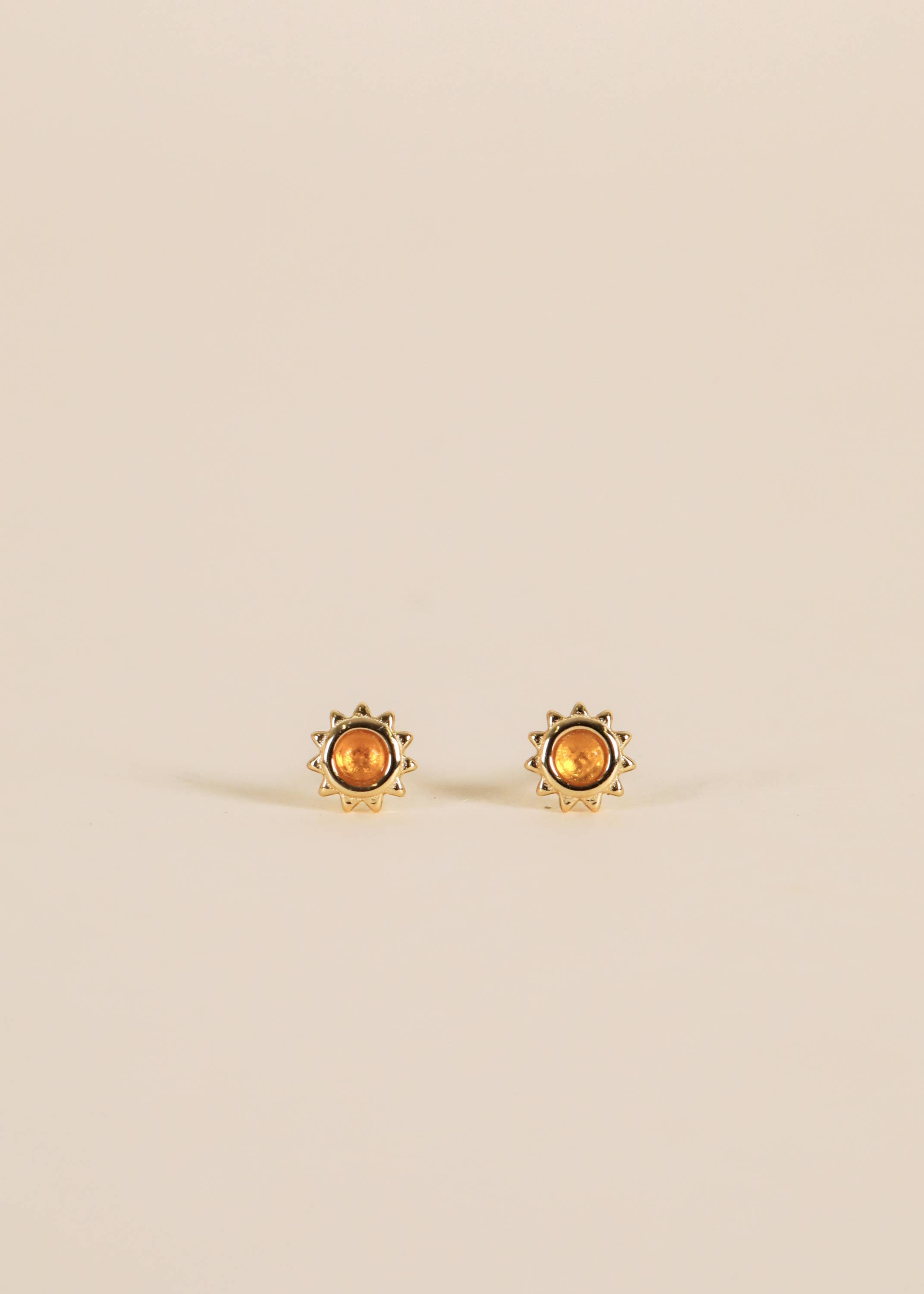 JaxKelly - Sun Studs - Amber - Earring