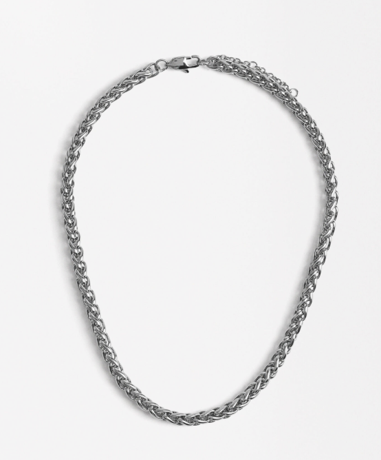 HoopLa - Rope Spiga Necklace Stainless Steel 14K Gold. Waterproof