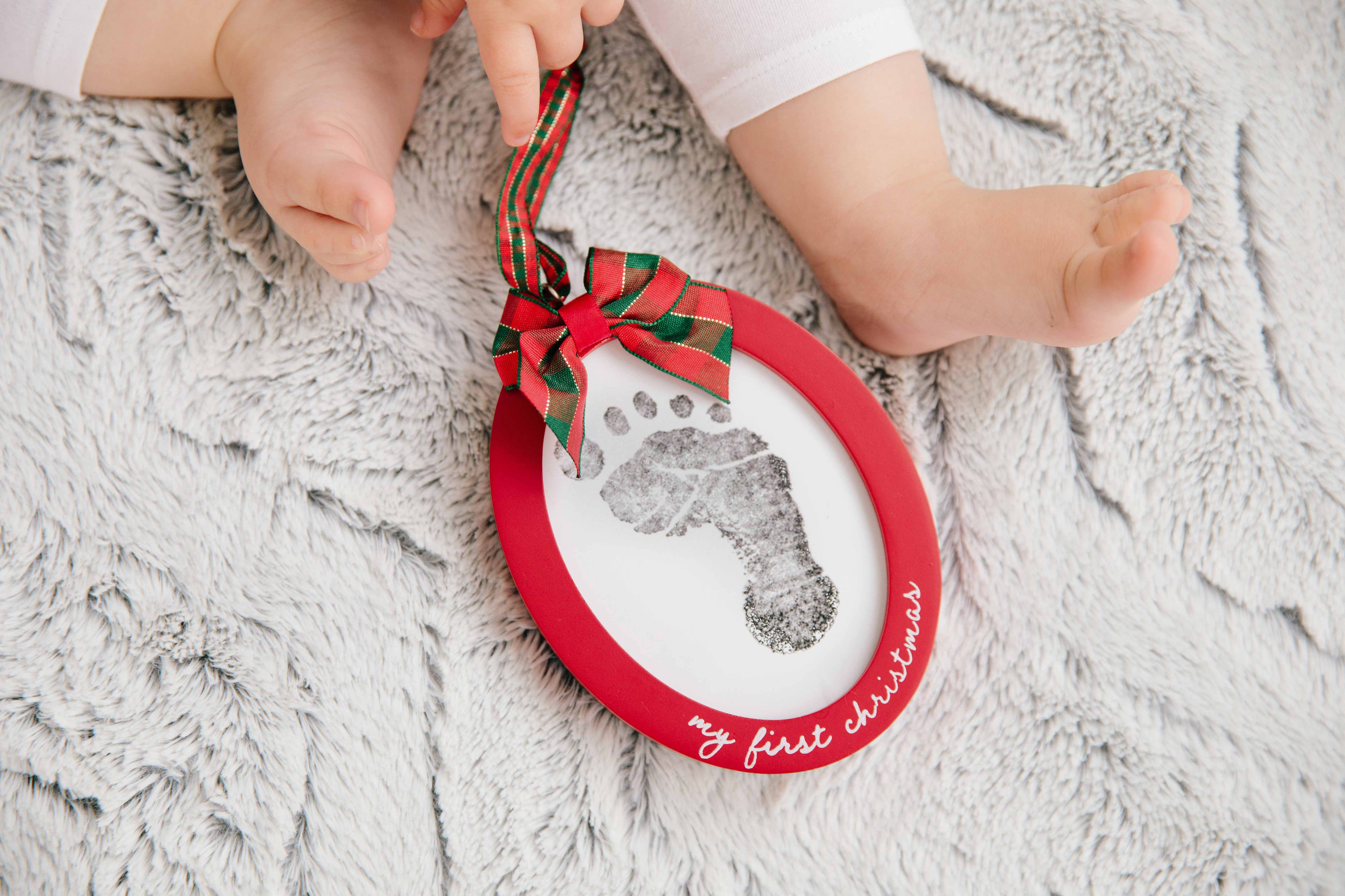 Pearhead - My First Babyprints Double-Sided Picture Christmas Ornament