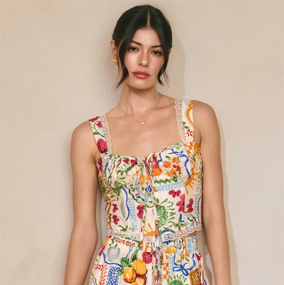 Sweetest Thing Lace Trim Corset Top