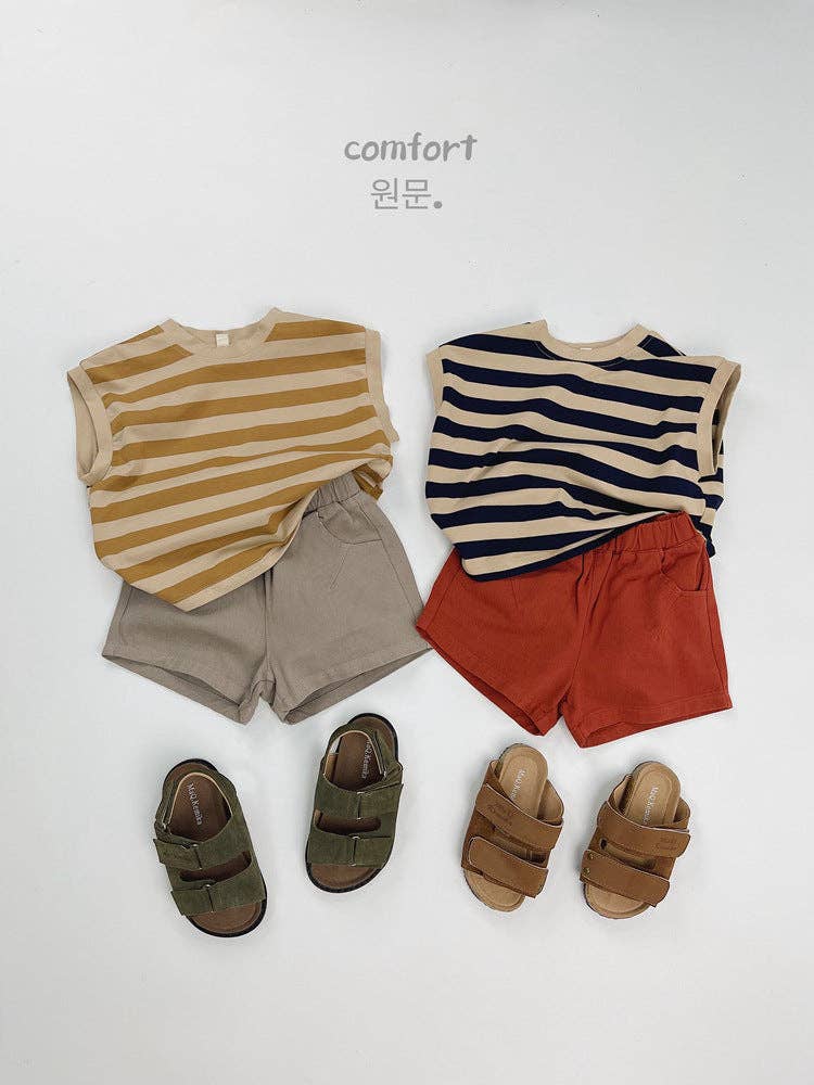 shoplittleswan - Kids Striped Sleeveless Cotton Tank Top Casual Summer Shirt