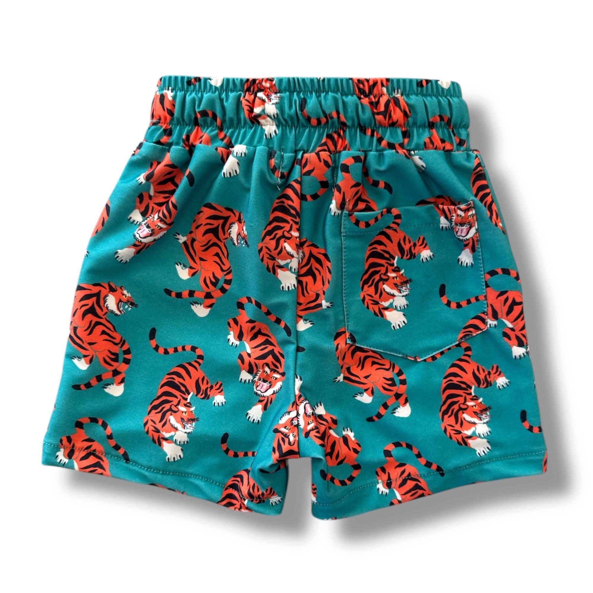 Best Day Ever Kids - Boys Printed Swim Trunk - Easy Tiger Swim Trunk