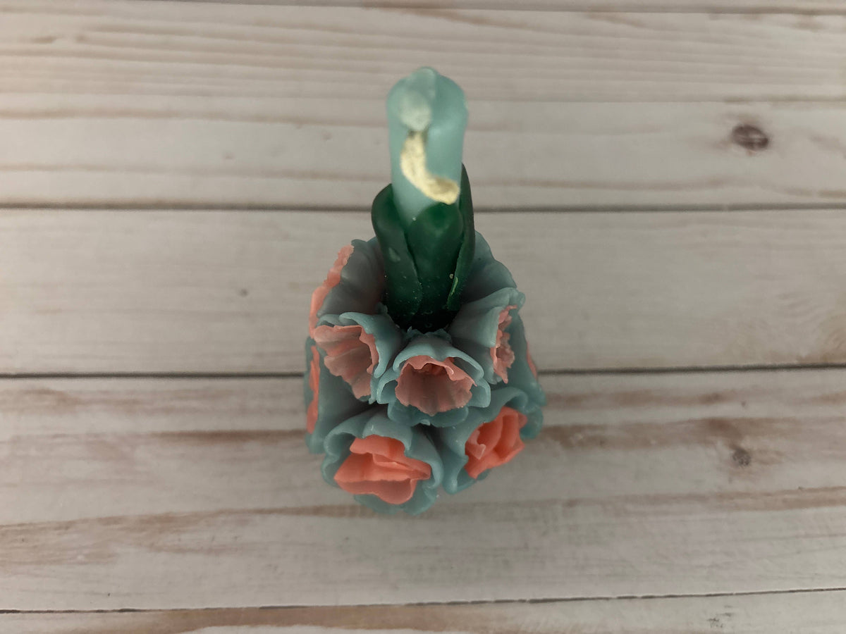 Viva Greetings - Beeswax Mini Turquoise & Grapefruit Oaxaca Multicolor Candle