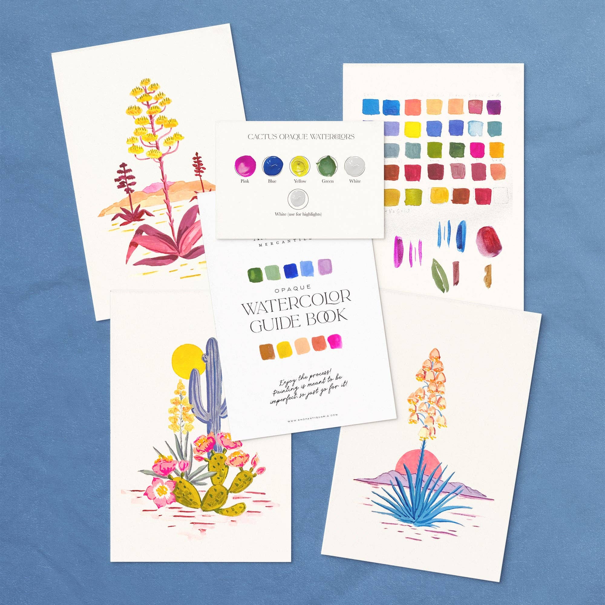 Antiquaria - Watercolor Painting Kit: Cactus
