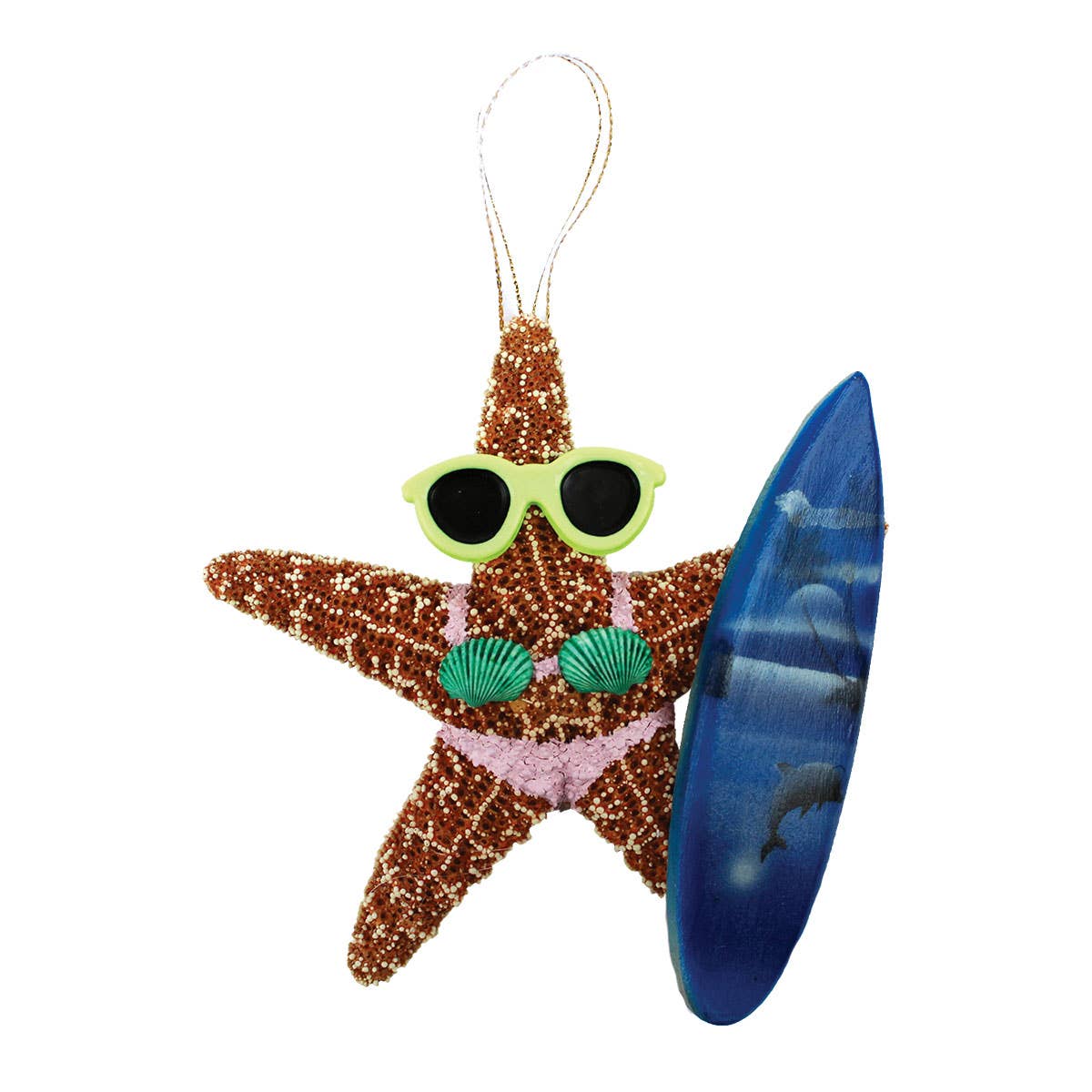 California Seashell Company - Surfer Girl Sugar Starfish Ornament