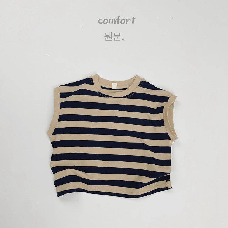 shoplittleswan - Kids Striped Sleeveless Cotton Tank Top Casual Summer Shirt