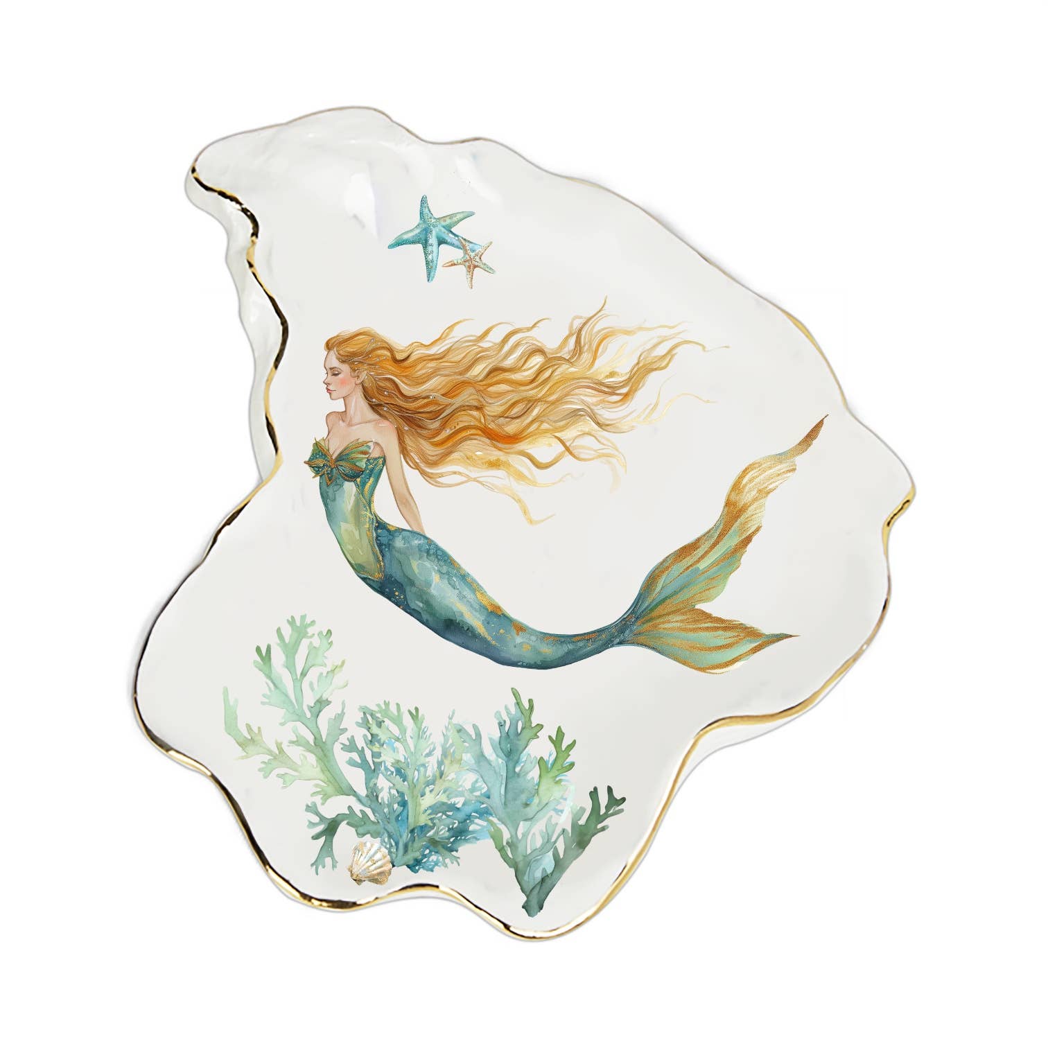 December Diamonds - Merman w/Turtle Oyster Shell Dish