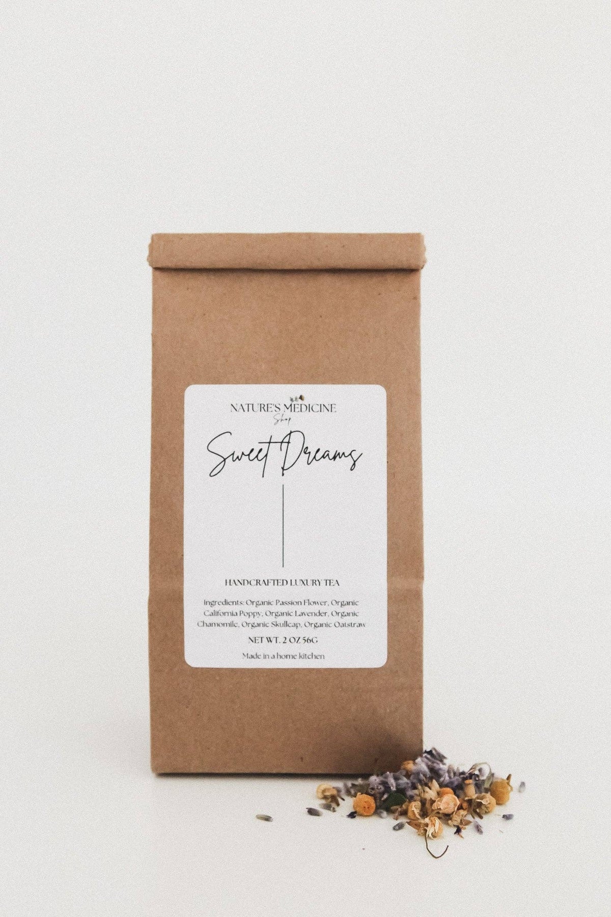 Nature's Medicine Shop - Sweet Dreams Herbal Tea – Organic Sleep Blend Loose Leaf 2oz