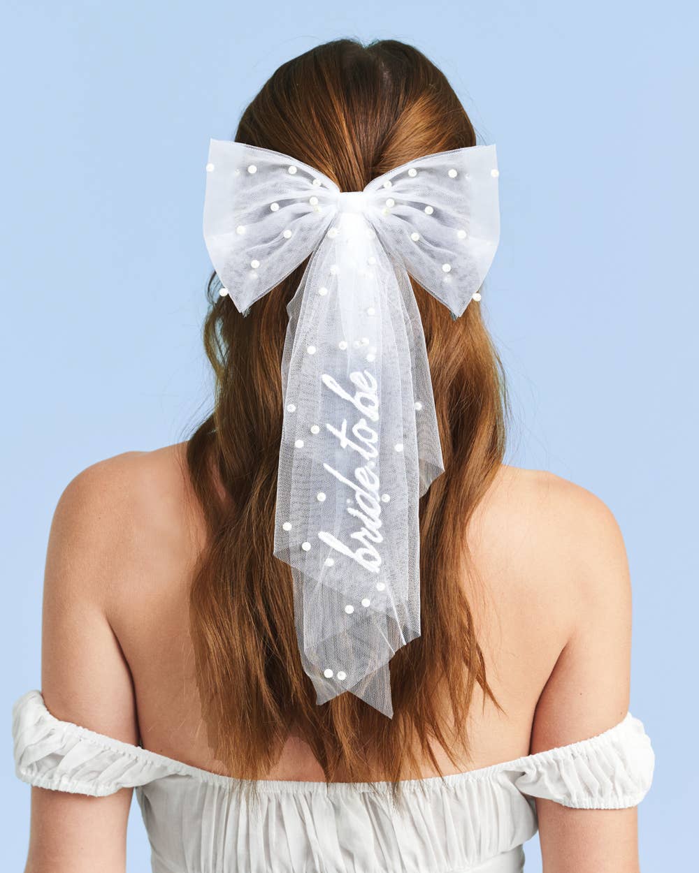 xo, Fetti - Bride to Be Pearl Hair Bow | bachelorette, bridal, accessory