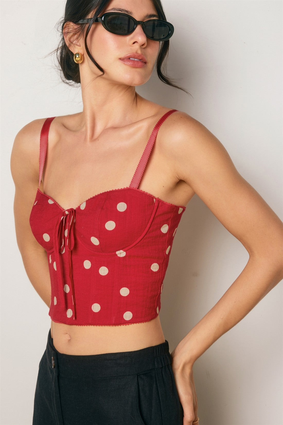 Show Out Picot Edge Corset Top