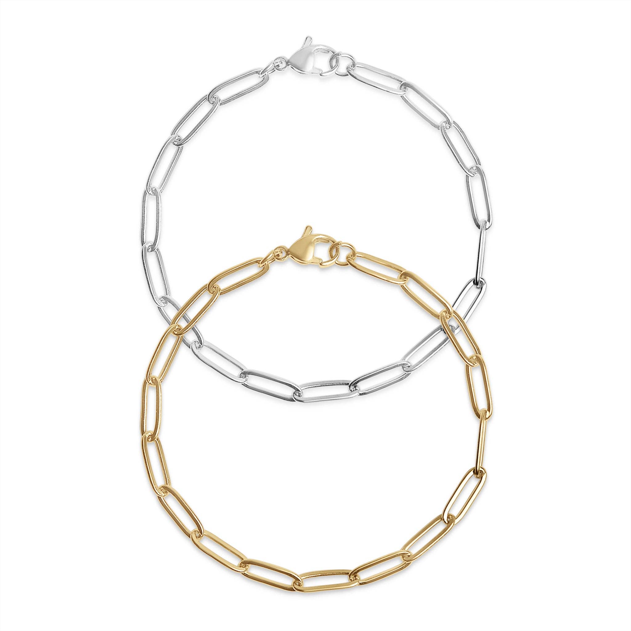 WJW - Stainless Steel Paperclip Chain Bracelet