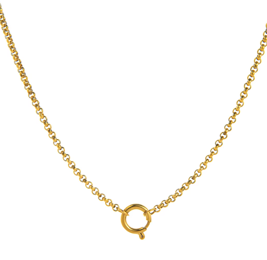 HoopLa - Full Circle Charm Collector Amulet Necklaces 18K PVD Gold