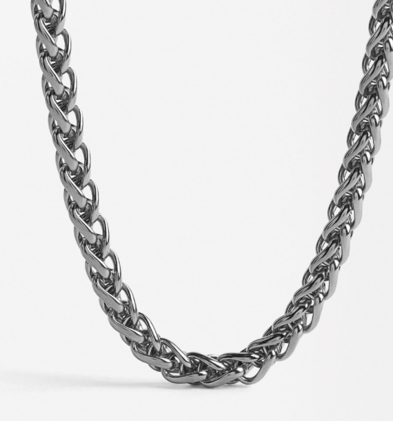 HoopLa - Rope Spiga Necklace Stainless Steel 14K Gold. Waterproof