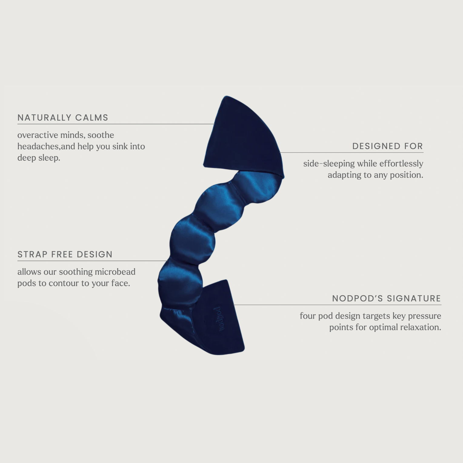 nodpod - Silk Weighted Sleep Mask- Petal - Eye Mask