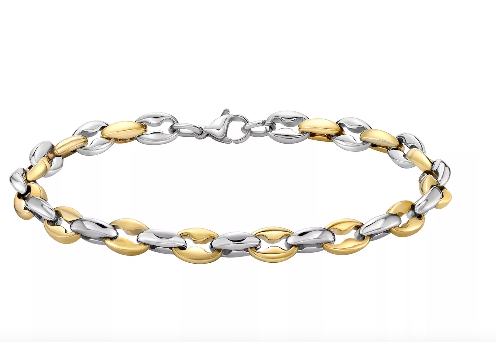 HoopLa - Max Two Tone Mariner Coffee Bean Necklace