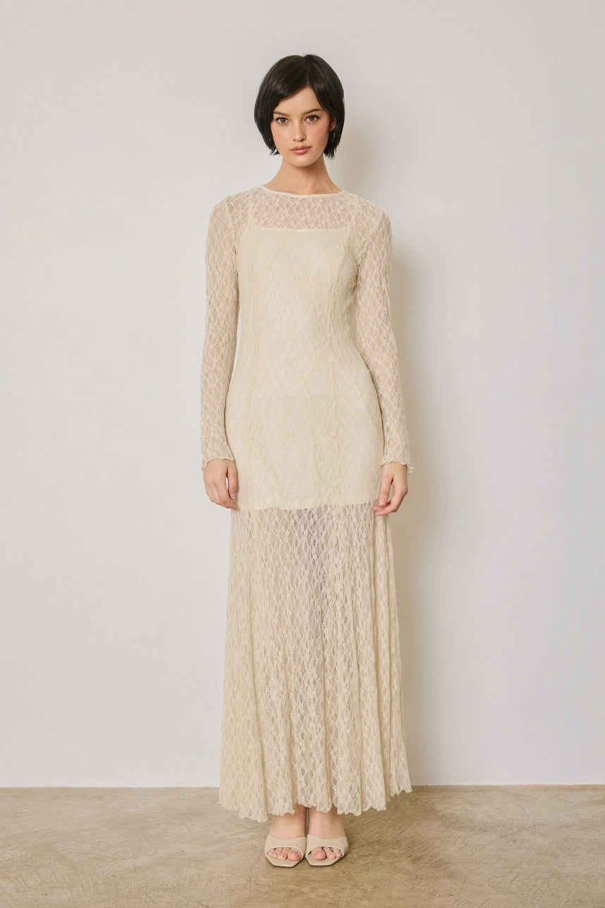 Lace Sculpted Maxi Dress
