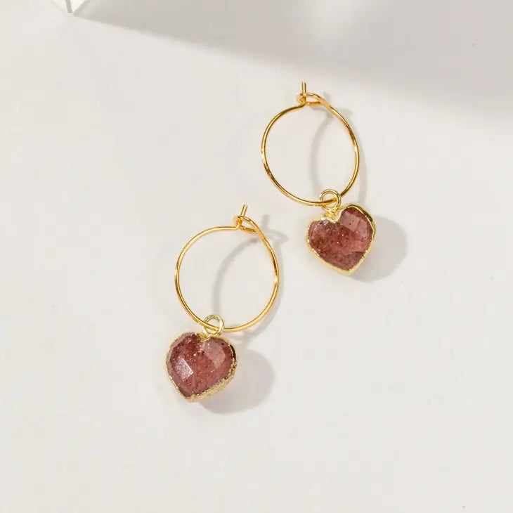 Luna Norte - Conversation Heart Hoop Earrings-