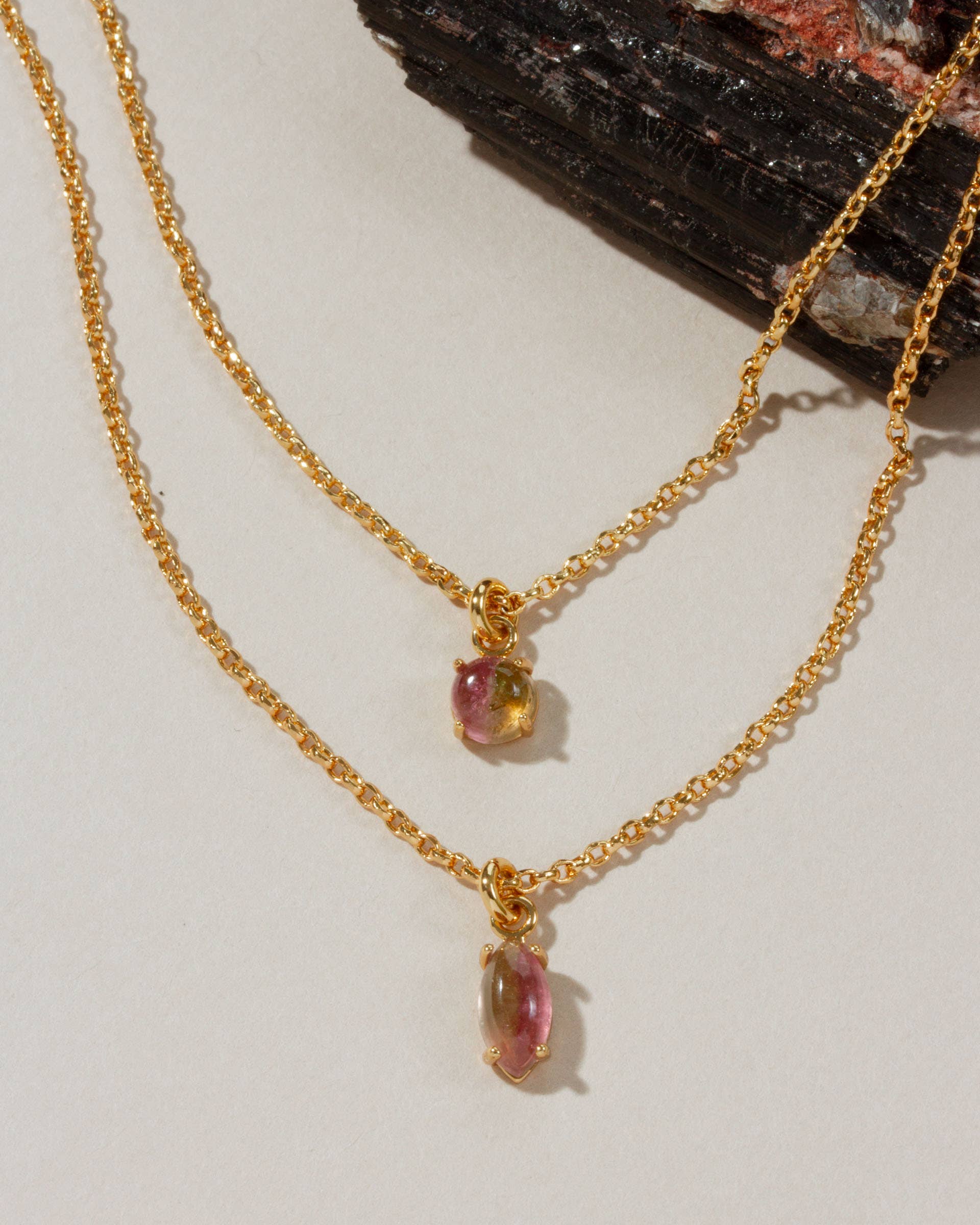 Luna Norte - Four Letter Word Necklace - Pink Tourmaline
