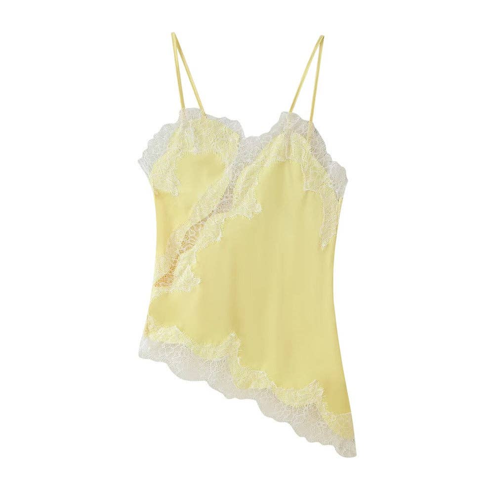 alberalkirk - Lace Trim Camisole Top Women Multiple Colors N5A411