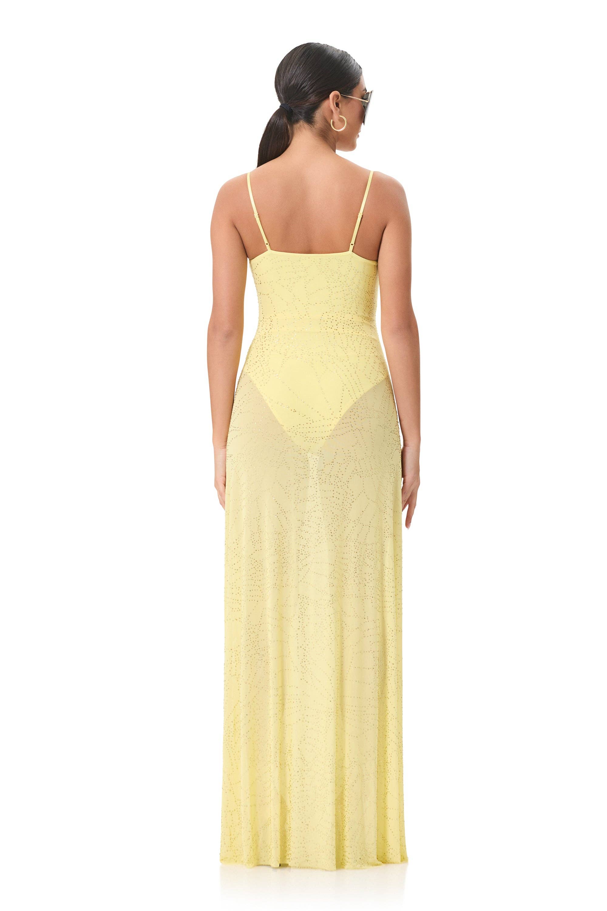 AFRM - Shea Rhinestone Maxi Dress - Buttercup