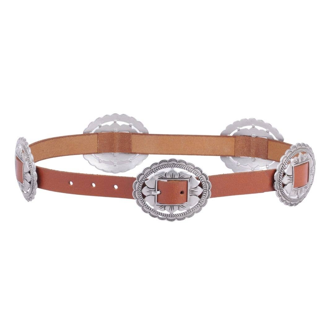 Most Wanted USA - Western Concho Leather Belt