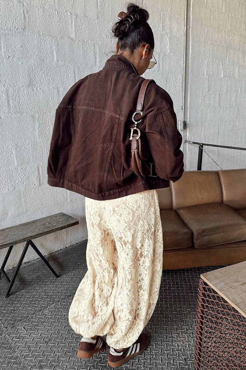 Soli Echo - Elegant Lace Casual Pants