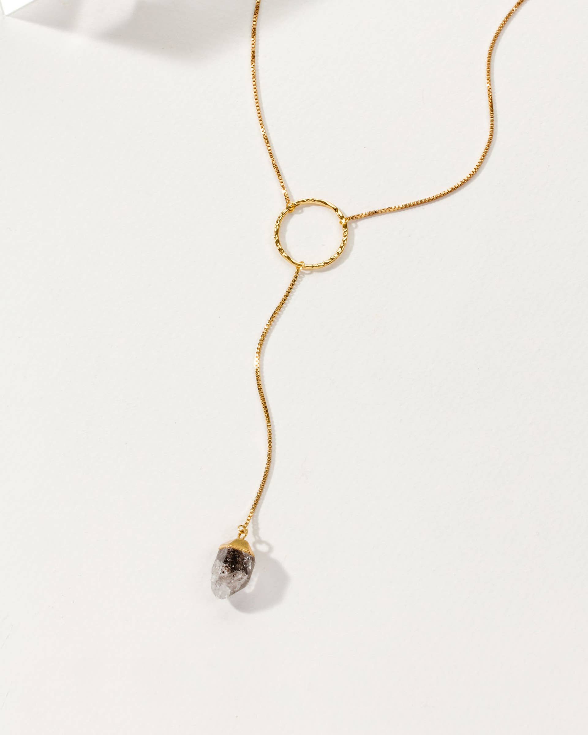 Luna Norte - Always on The Run Y Necklace- Herkimer Quartz