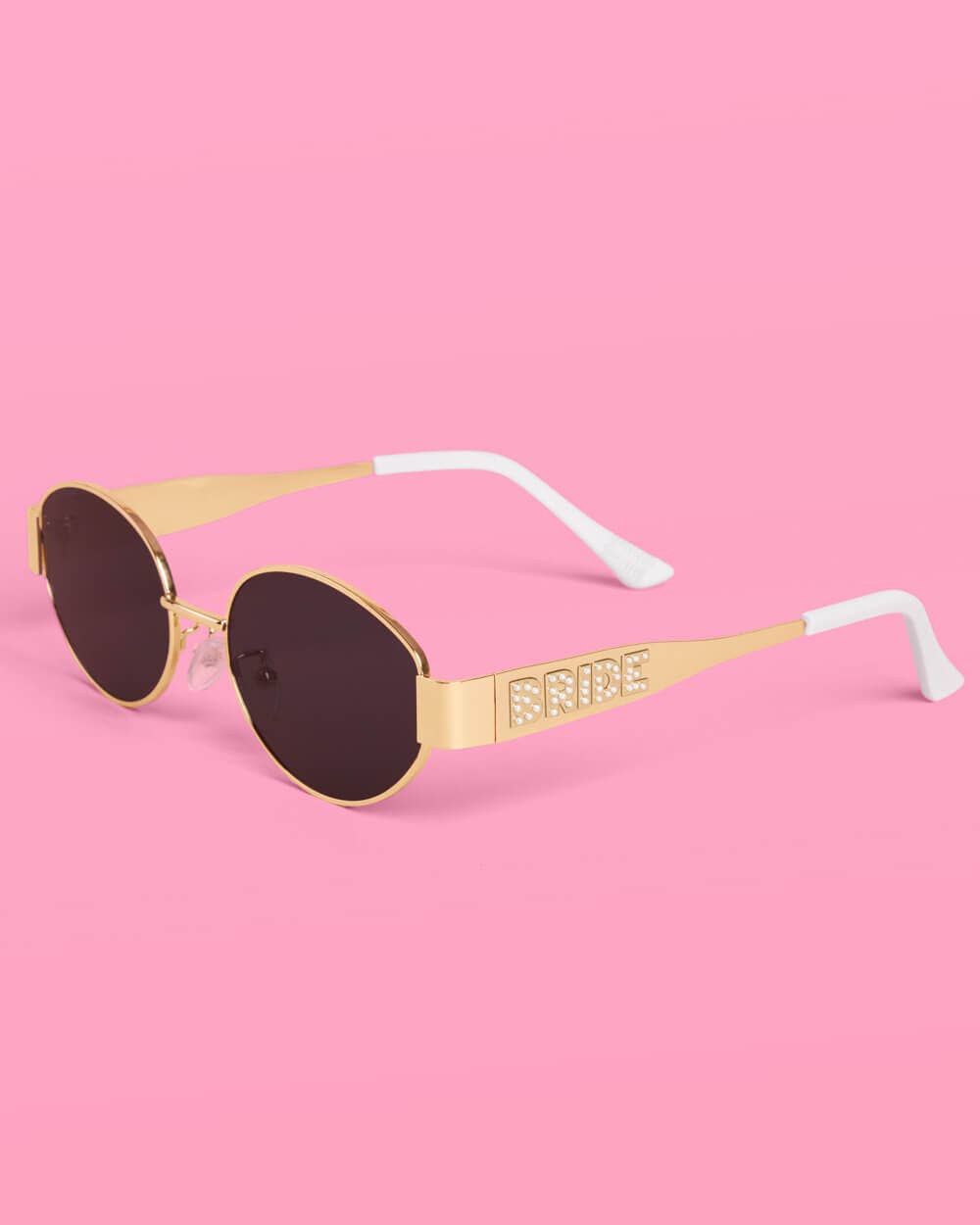 xo, Fetti - Gold Metal Bride Sunglasses | gold bride pearl bachelorette