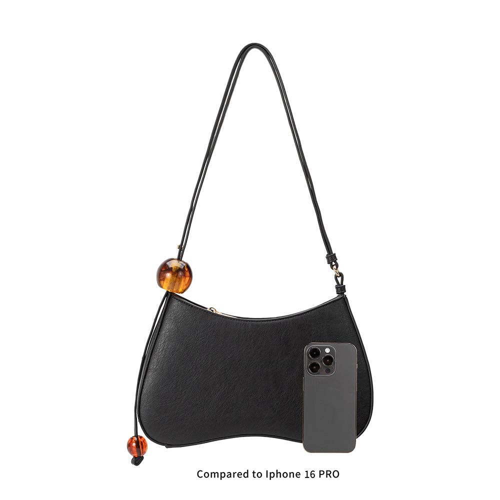 Melie Bianco - Pilar Black Recycled Vegan Shoulder Bag